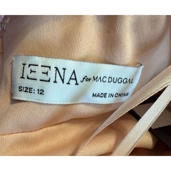 Ieena Mac Duggal Size 12 Strapless Sequin Formal Gown Coral Pink Sparkle NWT - Picture 16 of 16